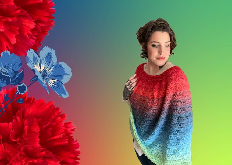 Häkelanleitung Poncho "LOVE AND NATURE"