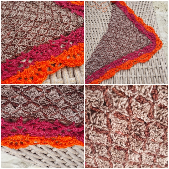 Häkelanleitung 2 in 1 Tiefes Dreieckstuch und Stola "Schattenspiel"