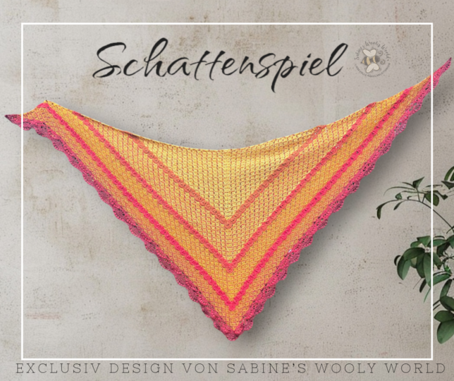 Häkelanleitung 2 in 1 Tiefes Dreieckstuch und Stola "Schattenspiel"