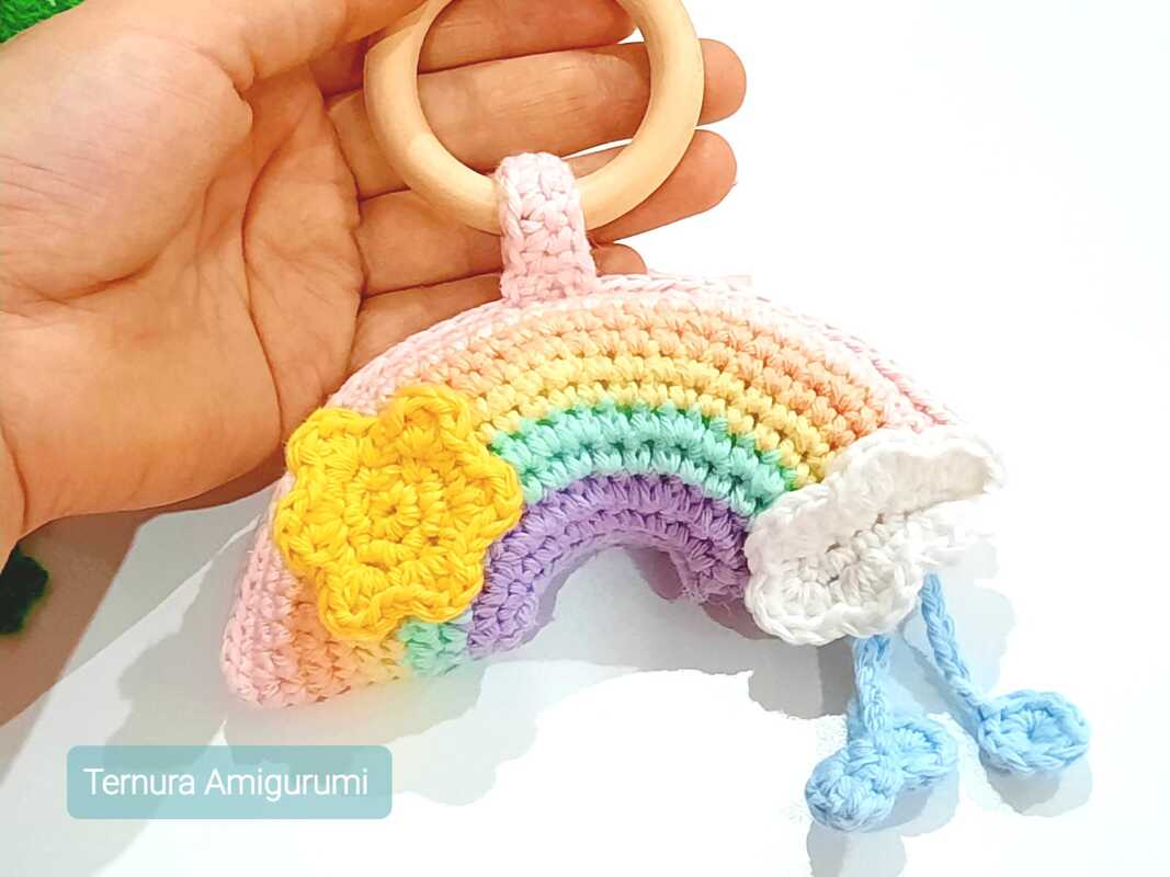 Häkelanleitung Regenbogen rassel 13cm Ternura Amigurumi - Bild 3