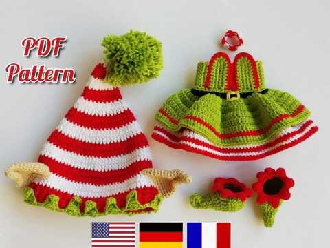 Gehäkeltes Elfen-Outfit für die Astrid-Puppe