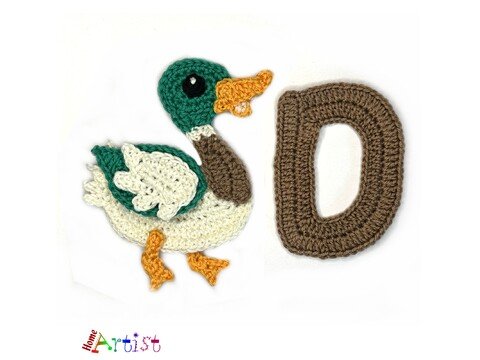 Crochet Animal Alphabet D Duck