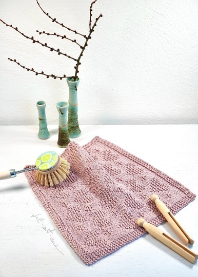 Spültücher "Flower Power", Strickanleitung für 4 einfache Muster