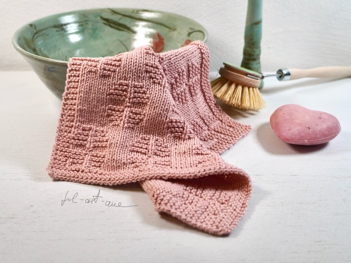 Spültücher "Flower Power", Strickanleitung für 4 einfache Muster