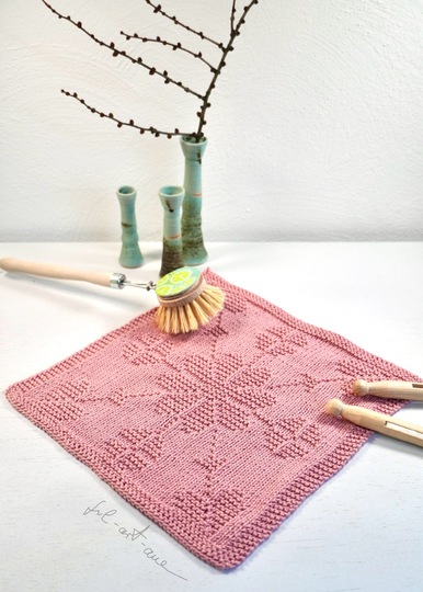 Spültücher Set "Flower Power", Strickanleitung für 4 einfache Muster