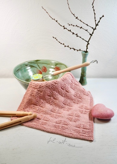 Spültücher Set "Flower Power", Strickanleitung für 4 einfache Muster