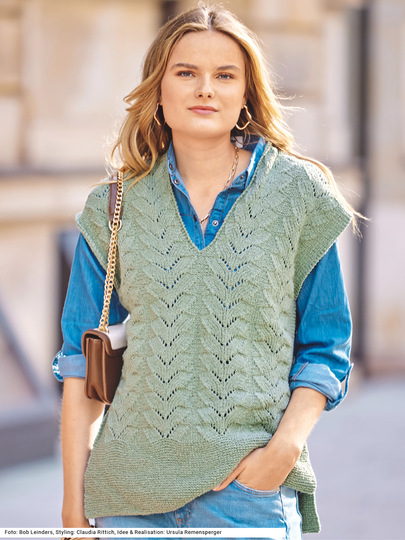 Pullunder mit Ajourmuster