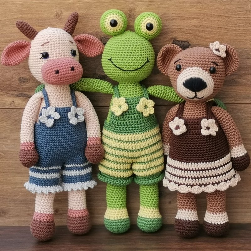 SPAR-SET Melli Muh, Froggy & Cappuccino  Bär - Häkelanleitungen - Bild 11