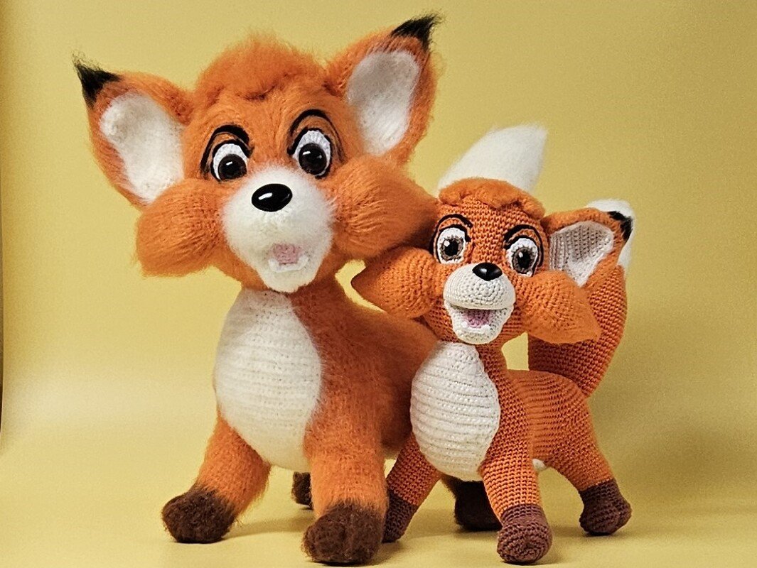 2er Set Waldbewohner Snooky der flauschige Baby Fuchs  - Amigurumi Häkeln - Bild 3