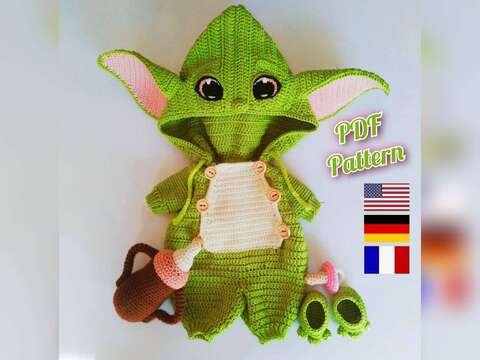 Waldelfen-Outfit für die Lulu-Puppe, Häkelanleitungen für Puppenkleidung