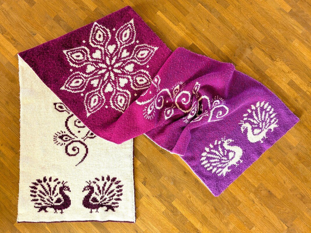 Stole / Wrap "White Peacock" - Double sided knitting pattern - Image 5