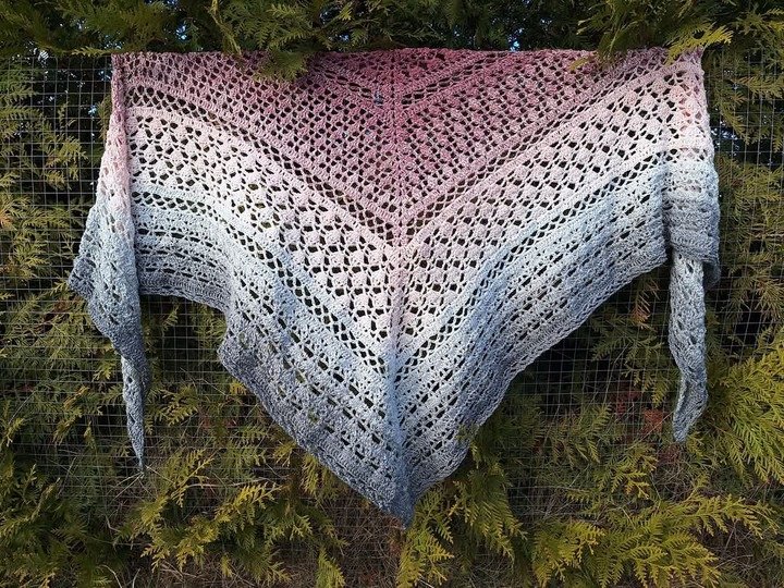 Häkelanleitung Dreieckstuch Rosia