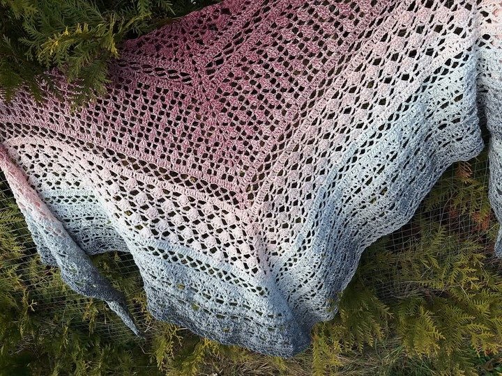 Häkelanleitung Dreieckstuch Rosia