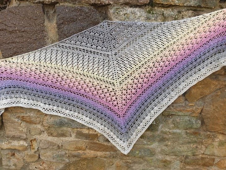 Häkelanleitung Dreieckstuch Rosia