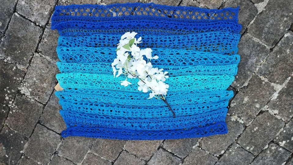 Häkelanleitung Stola Rosia