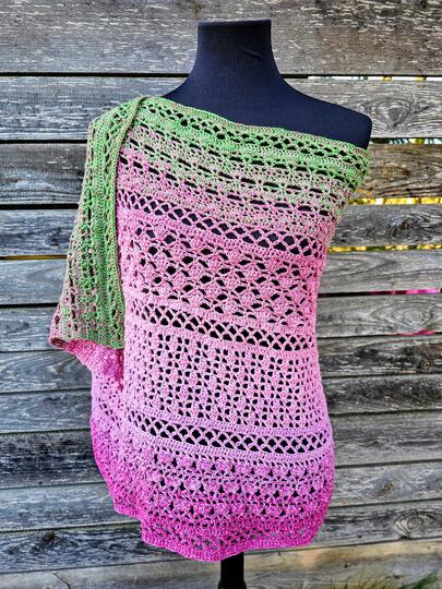 Häkelanleitung Stola Rosia