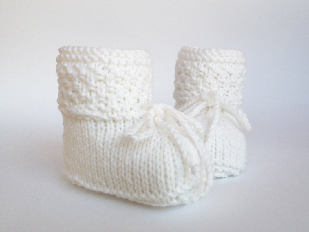 PDF Strickanleitung Babyschuhe gestrickt E-Book Stricken Strickschuhe Baby