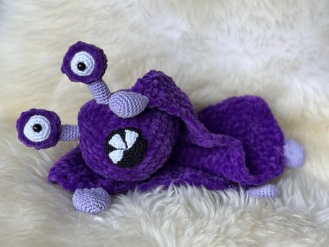 Häkelanleitung - Schmusetuch / Schnuffeltuch Monsterchen "Poldi"