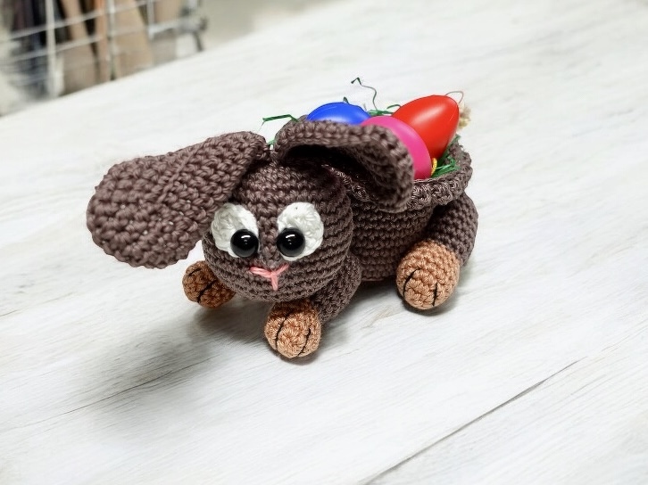 Rabbits Pen/Needle Container - Crochet Pattern