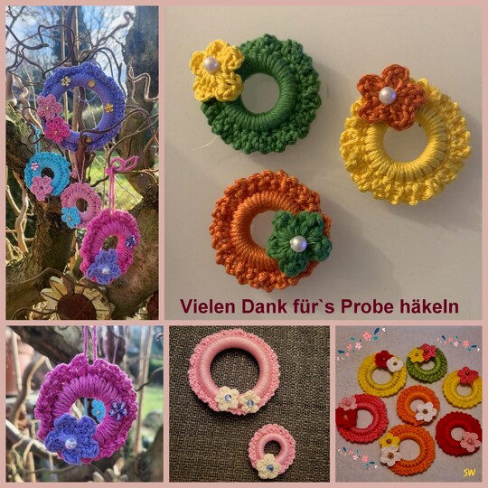 Frühlingsanhänger / Oster-Deko häkeln