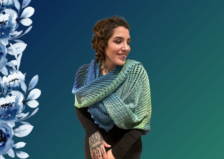 Häkelanleitung Tuch "BERGGIPFEL"