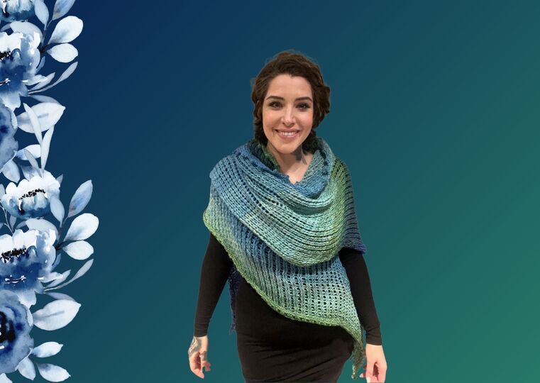 Häkelanleitung Tuch "BERGGIPFEL"