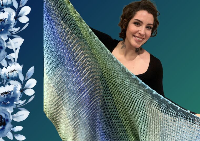 Häkelanleitung Tuch "BERGGIPFEL"