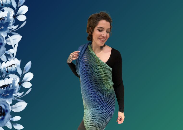 Häkelanleitung Tuch "BERGGIPFEL"