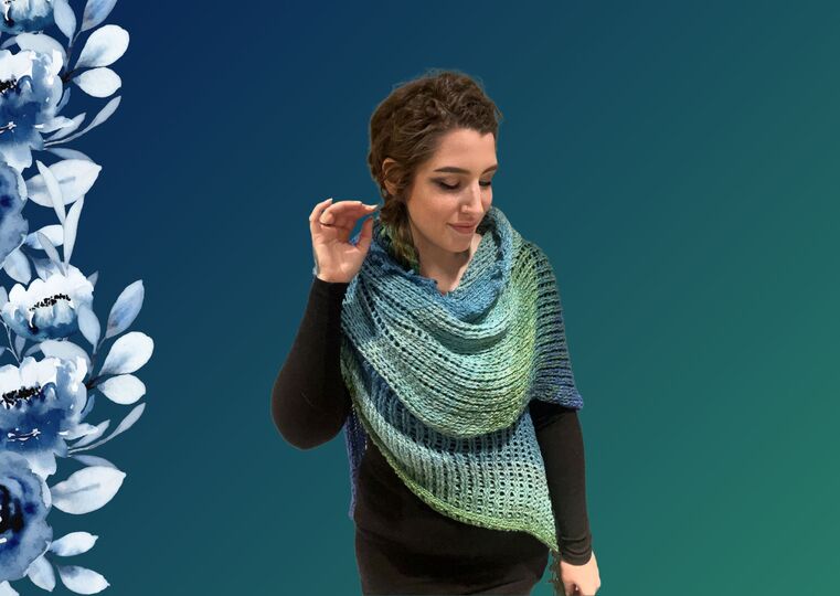 Häkelanleitung Tuch "BERGGIPFEL"