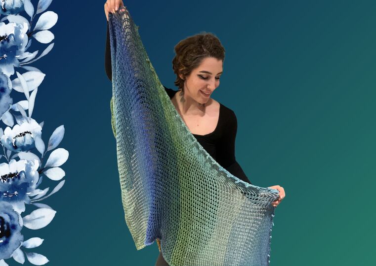 Häkelanleitung Tuch "BERGGIPFEL"