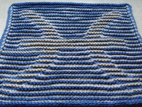 Tierkreiszeichen Fische in Schattenstricktechnik