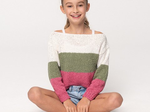 Strickanleitung Kinderkurzpullover "Larisa" 765149