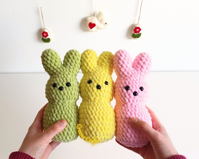 Kein-Nähen Mini Hasen für Ostern – Häkelanleitung für Anfänger