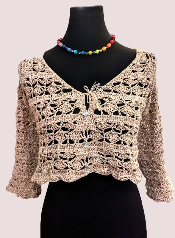 Bolero "Blooming Hug" - schick zu jeder Festlichkeit, passend zur Stola - Bild 2