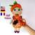 Crochet Lulu doll in a Halloween outfit, Amigurumi doll pattern