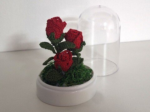Miniatur Rose - Häkelanleitung