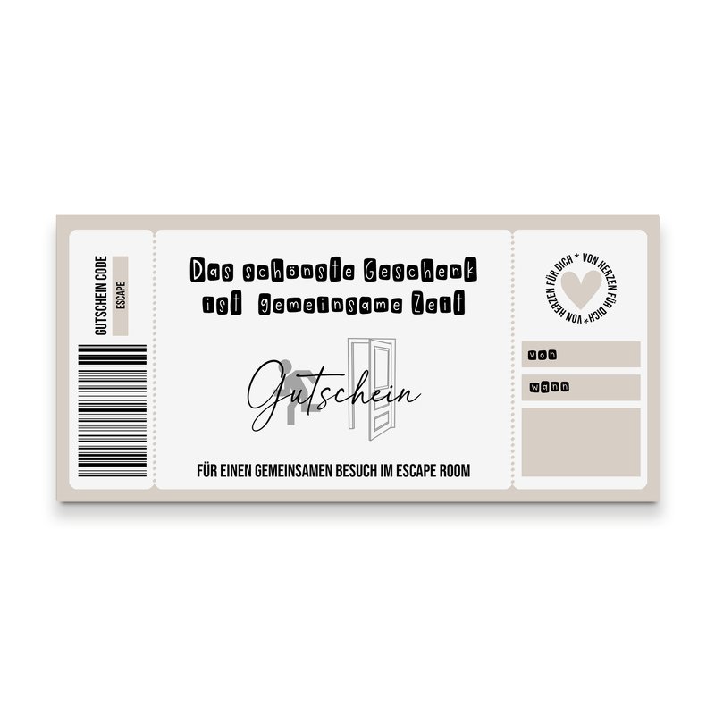Gutschein zum Ausdrucken ESCAPE ROOM digitale Datei Gutschein DOWNLOAD - Bild 3