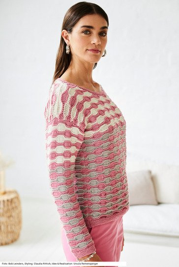 Pullover mit Wabenmuster
