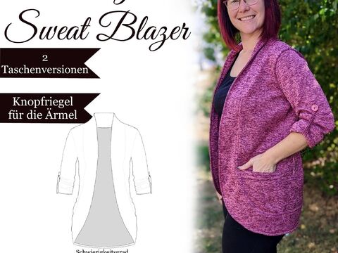 Sannys Sweat Blazer - Size 32-64 - E-Book and  instructions