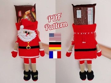 Christmas Santa Sack pattern, Santa Bag crochet pattern, Xmas Gift Bag