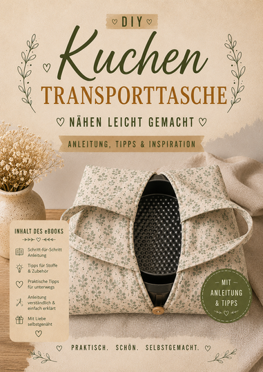 Kuchentranporttasche nähen- mit Größe & Materialangaben in der Anleitung