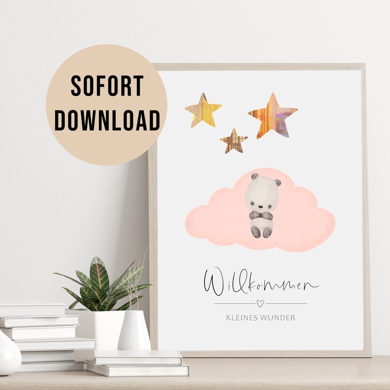 Poster GELDGESCHENK Geburt oder Taufe DIN A4