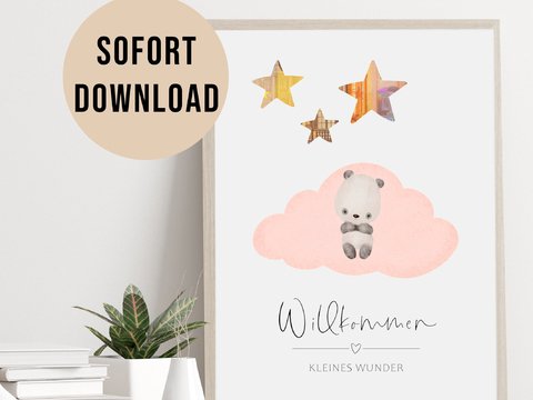 Poster GELDGESCHENK Geburt oder Taufe DIN A4