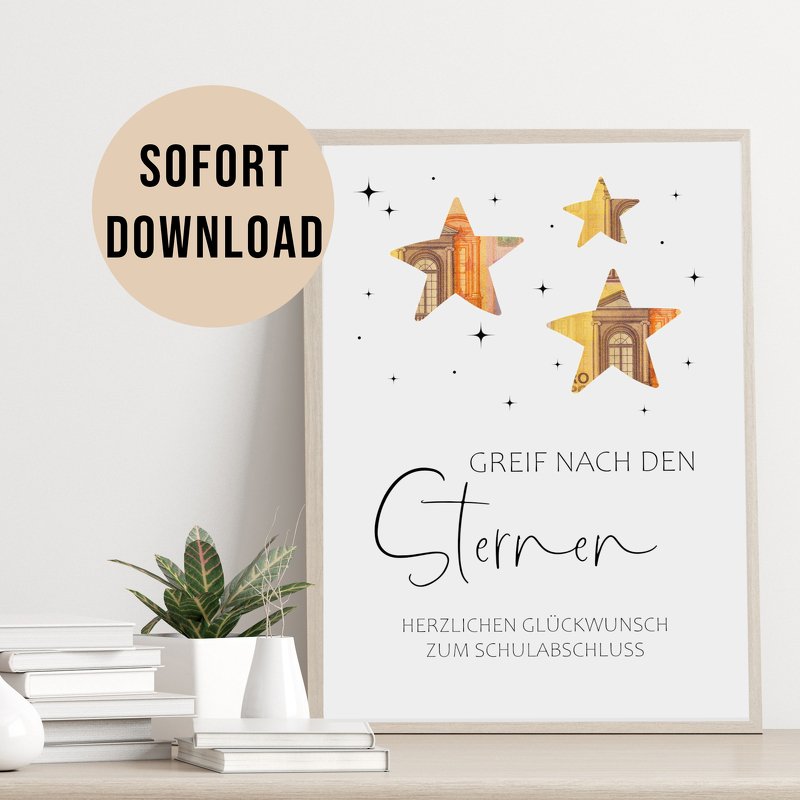 Poster GELDGESCHENK Schulabschluss Abitur DIN A4