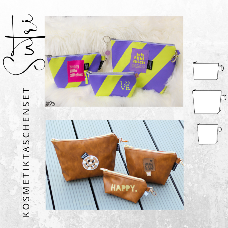 Ebook Kosmetiktaschenset 3 teilig