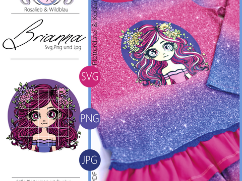 Plotterdatei Brianna Svg,Png,Jpg