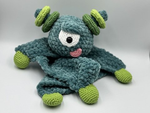 Häkelanleitung -Schnuffeltuch / Schmusetuch Monster "Monsi"