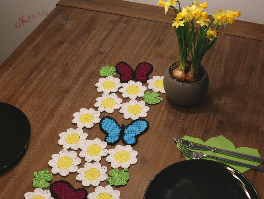 table runner springtime – crochet pattern – many variants possible - Image 7