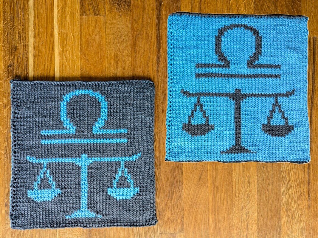 Doubleface Strickanleitung Sternzeichen "Waage"