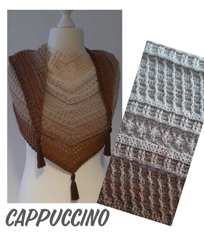 flaches Dreieckstuch "Cappuccino"